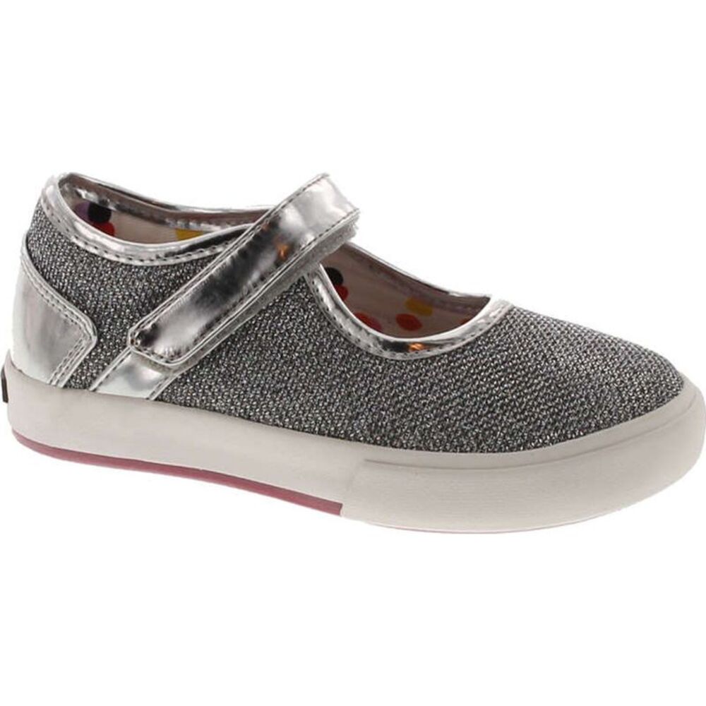 Morgan&Milo Kids MG2320TX Silver ToddlerG flats-shoes 6.5 NEW
